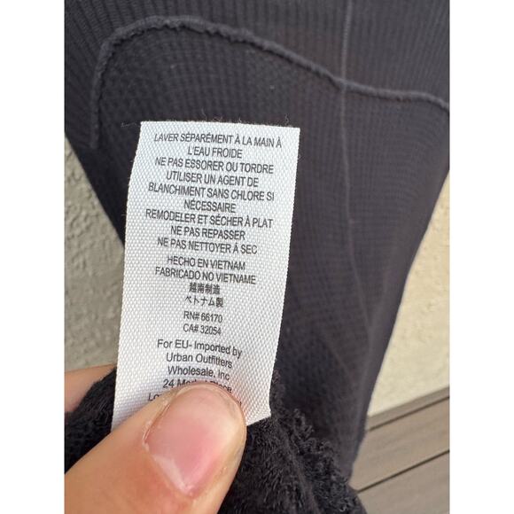 Free People Long Sleeve Raw Hem Black Tunic, S - Picture 8 of 16